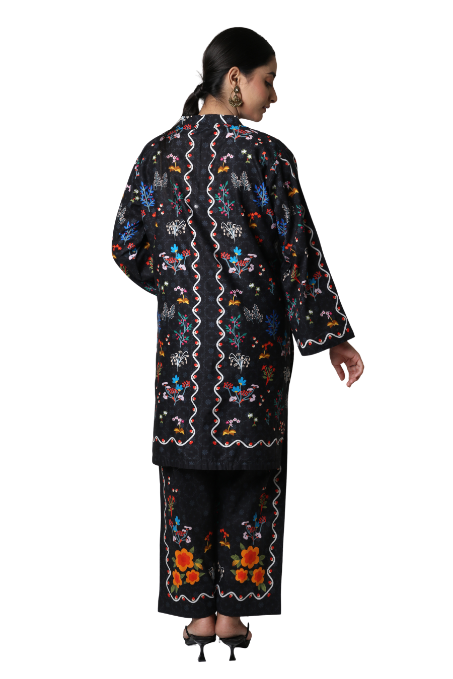 Midnight Bloom - Black Floral Printed Co-ord Set