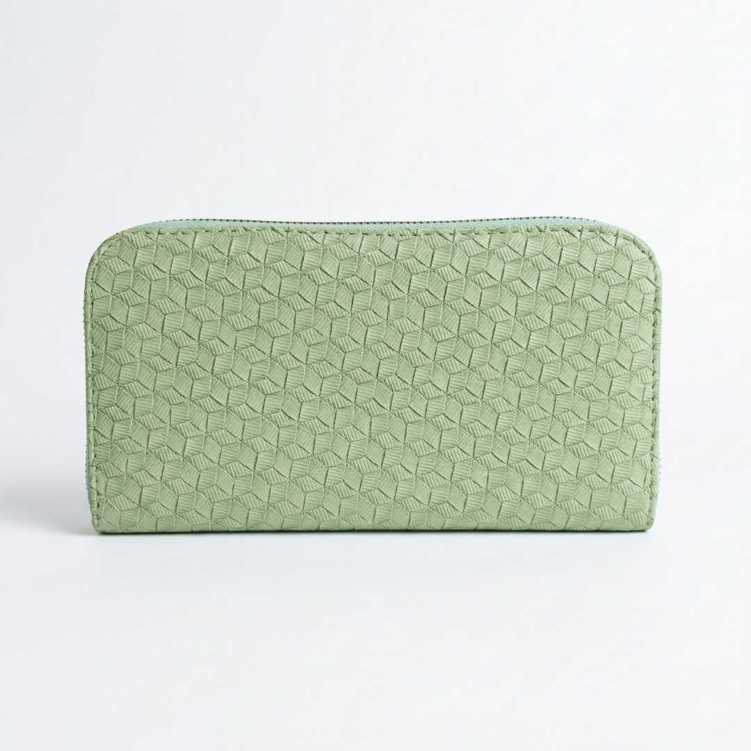 Checkered Wallet Green