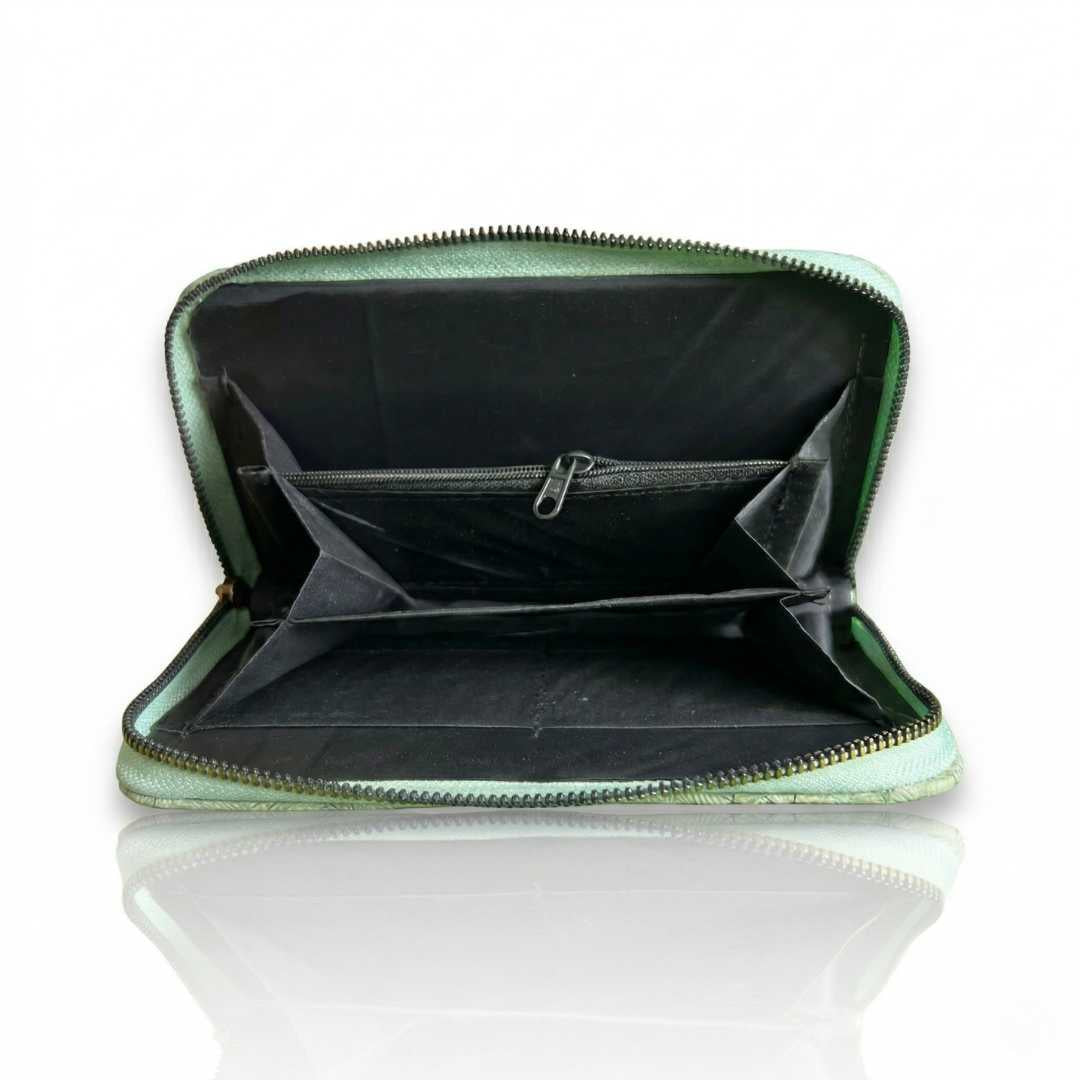 Checkered Wallet Green