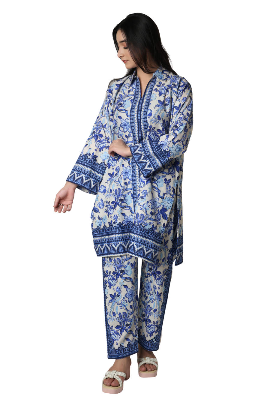 Sapphire Porcelain - Blue & White Floral Co-ord Set