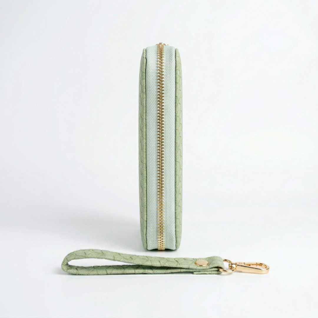 Checkered Wallet Green