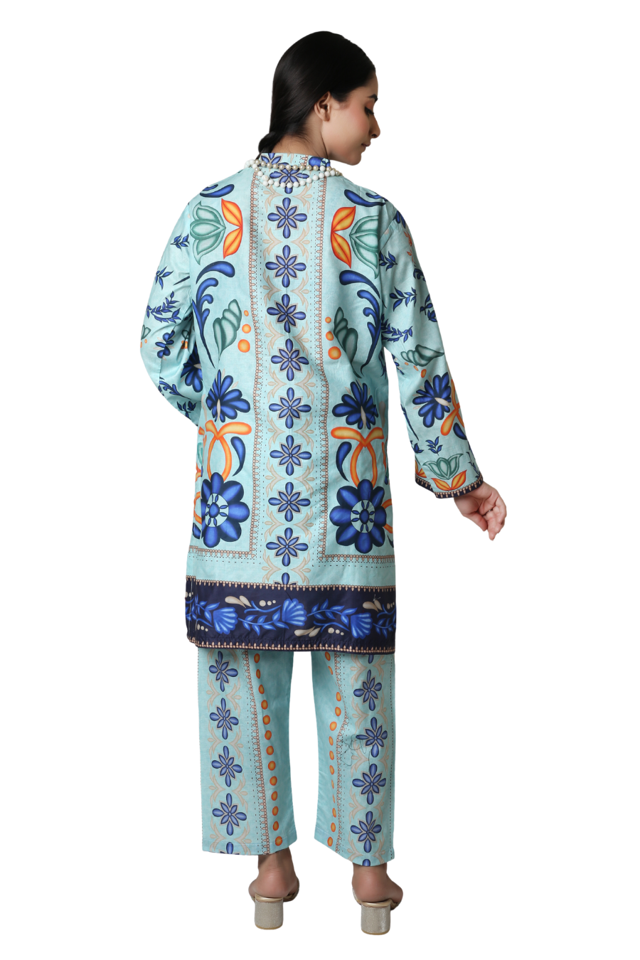 Aqua Zest - Floral Printed 2-Piece Co-ord Set