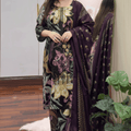 Midnight Floral – Embroidered 3PC Lawn Suit