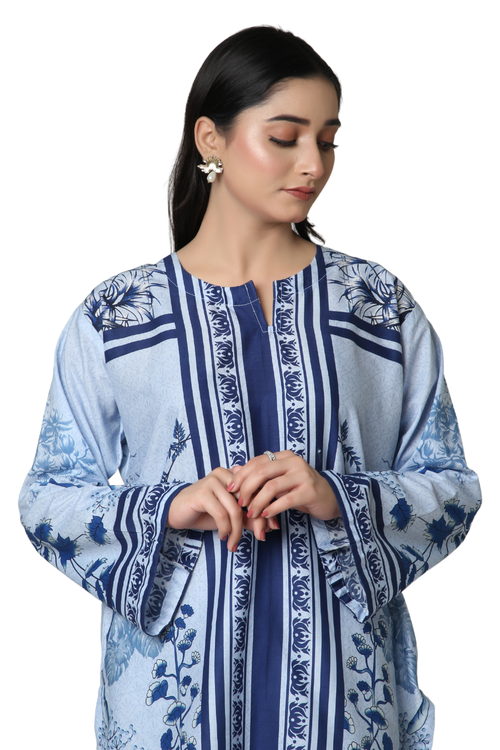 Azure Breeze - Printed Cotton Co-ord Set