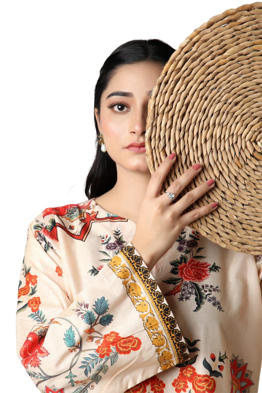 Vintage Beige Bloom - Floral Printed 2-Piece Co-ord Set