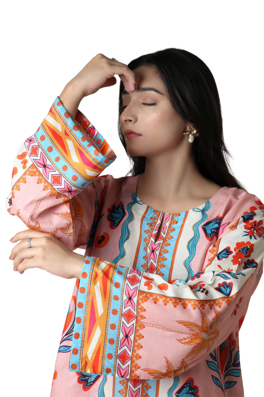 Coral Oasis - Tropical Palm Printed 2-Piece Co-ord Set