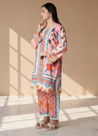 Coral Reef Bloom printed  Co-ord Set