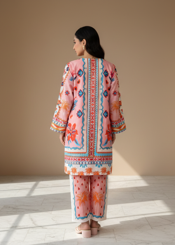 Coral Reef Bloom printed  Co-ord Set