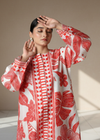 Red Floral Printed ( Co-ord Set)