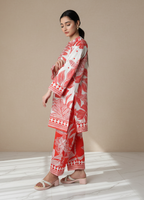 Red Floral Printed ( Co-ord Set)