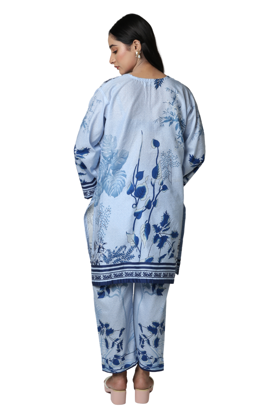 Azure Breeze - Printed Cotton Co-ord Set