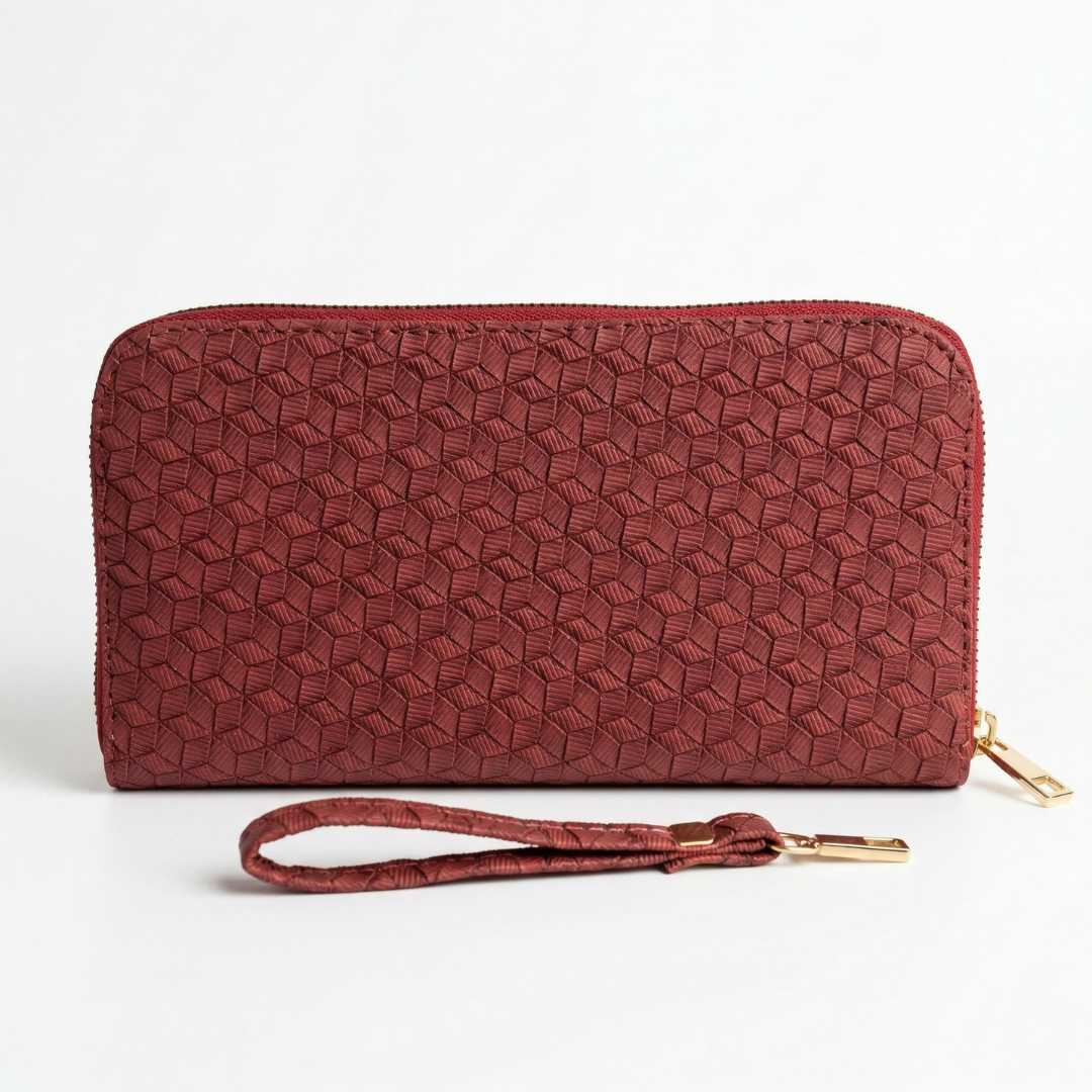 Floral Wallet Maroon