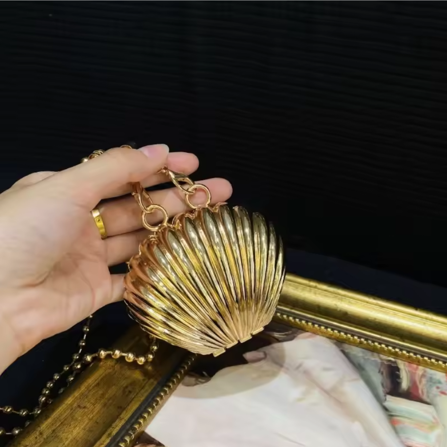 Golden Shell Clutch