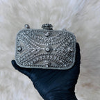 Silver Kundan Box Clutch — Ryndra
