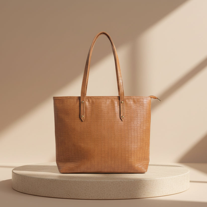 THE MIDNIGHT BROWN TOTE