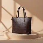 Ryndra Onyx Tote — Dark Brown