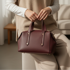 DRUM HANDBAG DARKBROWN