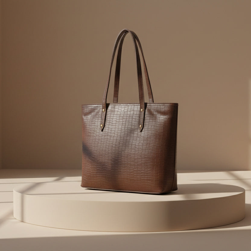 Ryndra Onyx Tote — Coffee