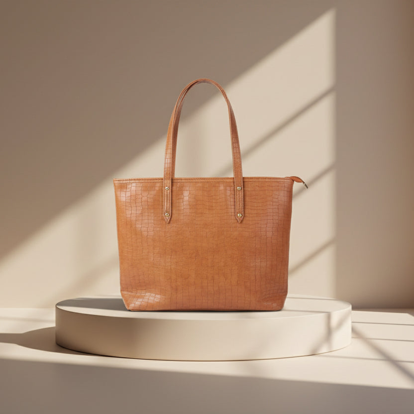 THE MIDNIGHT BROWN TOTE