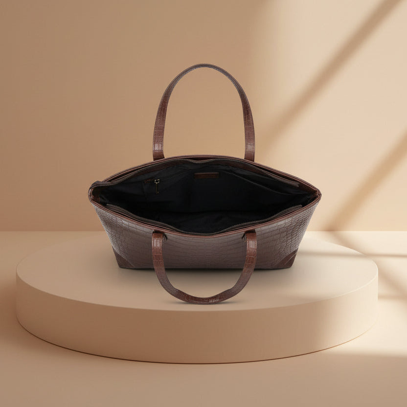 Ryndra Onyx Tote — Coffee