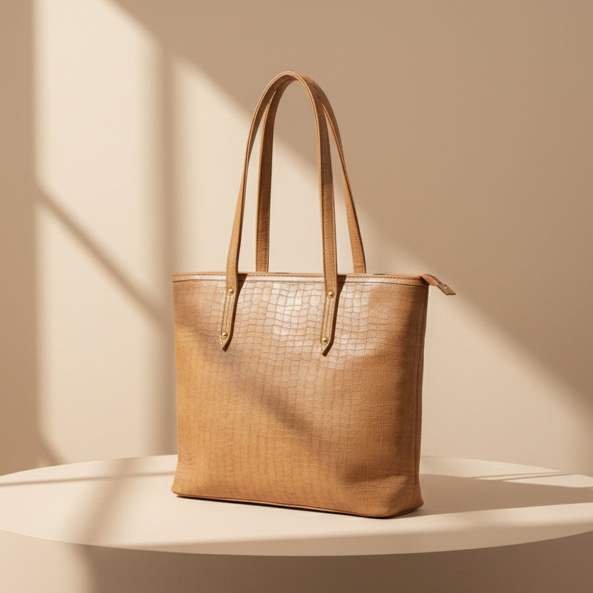 THE MIDNIGHT BROWN TOTE